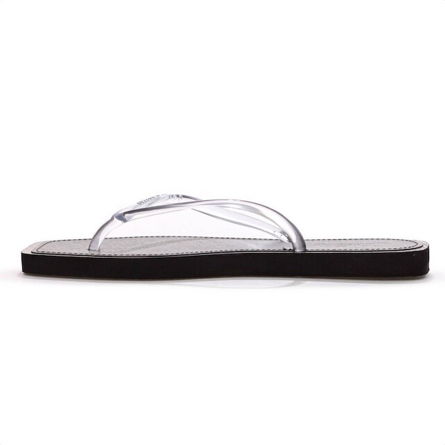 Chinelo Brizza Arezzo Tira Slim Square Preto - Feminino - Preto - 33/34