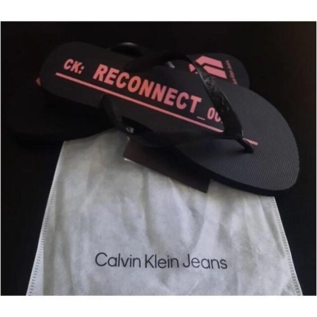 Chinelo Calvin Klein Jeans Reconect Preto CM2OC43CH585-0987