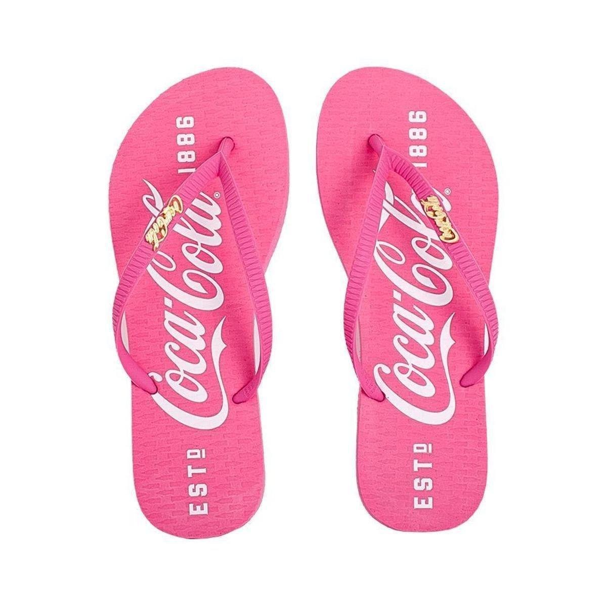 Chinelo Coca Cola 1886 Feminino Pink - Rosa Menor preço em Chinelo Coca Cola 1886 Feminino Pink - Rosa