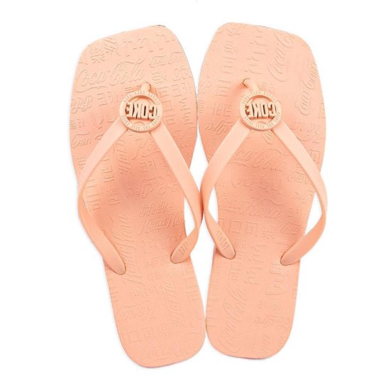 Chinelo Coca Cola Coke Sandal Bag Feminino Salmão