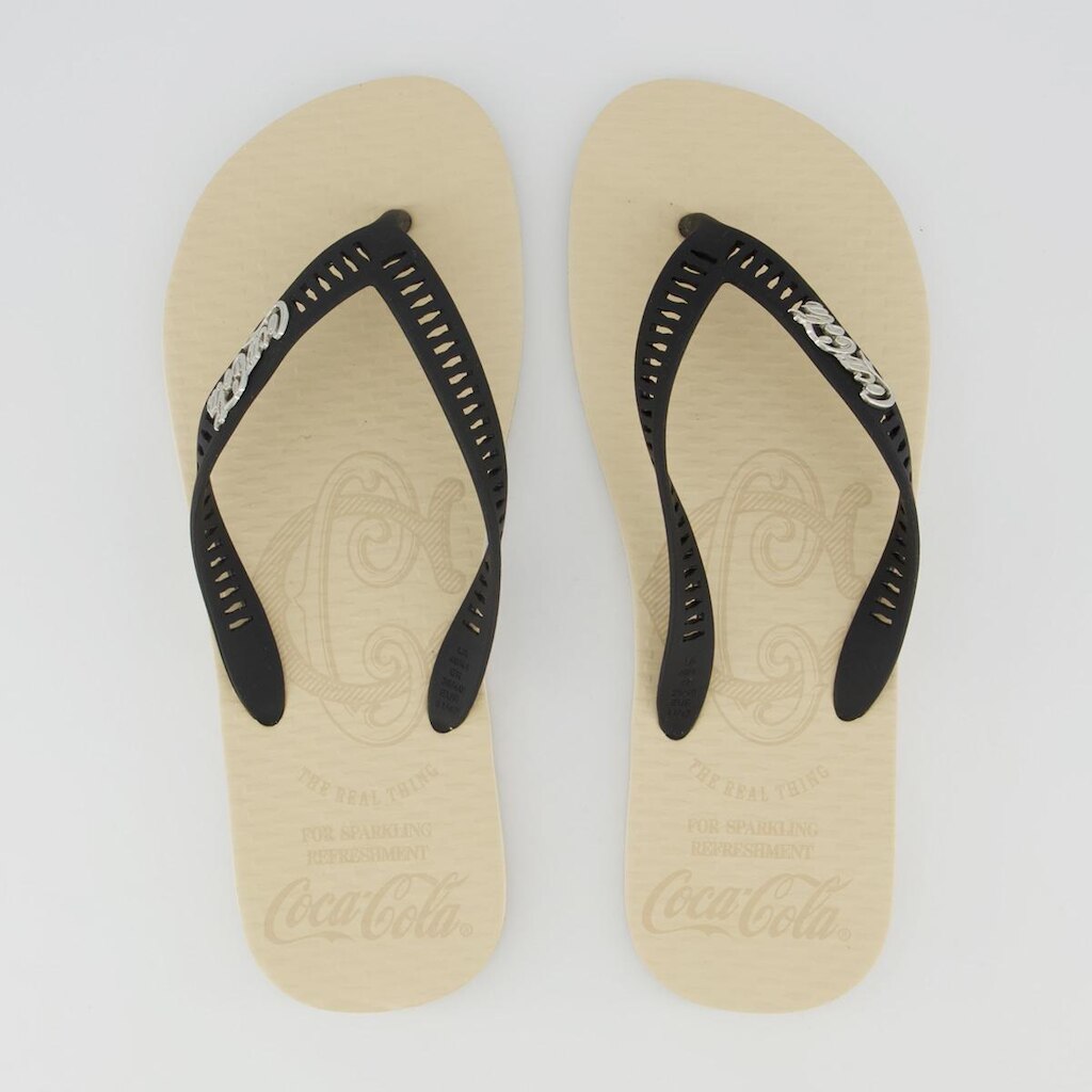 Chinelo Coca Cola Ithaca Off White e Preto