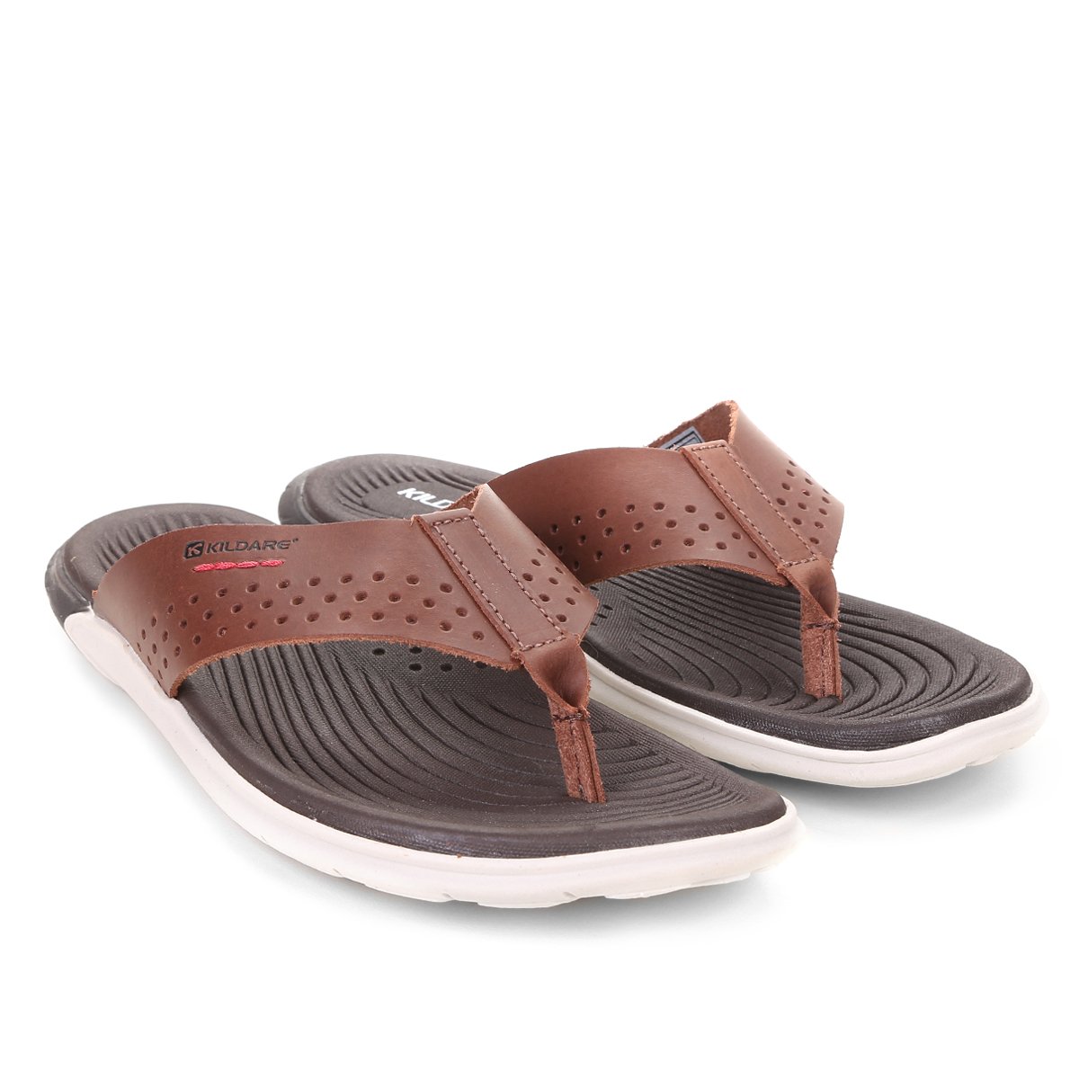 Chinelo Couro Kildare Acapuco Masculino - Café Menor preço em Chinelo Couro Kildare Acapuco Masculino - Café