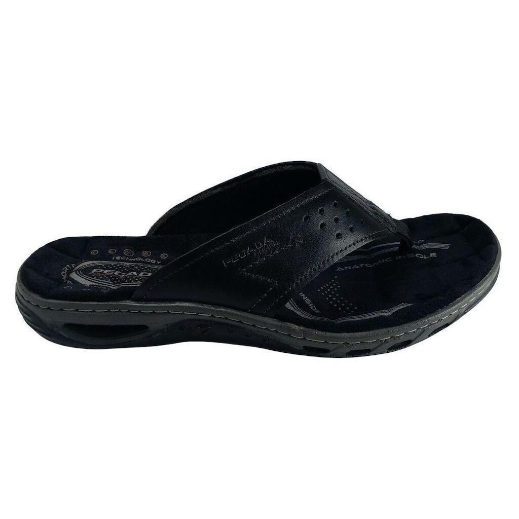 Chinelo Couro Masculino Pegada de Dedo