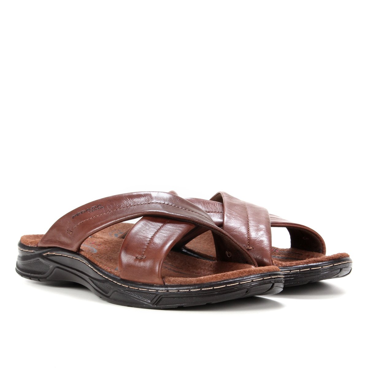 Chinelo Couro Pegada Tiras Cruzadas Masculino - Marrom é ruim? Chinelo Couro Pegada Tiras Cruzadas Masculino - Marrom é boa?