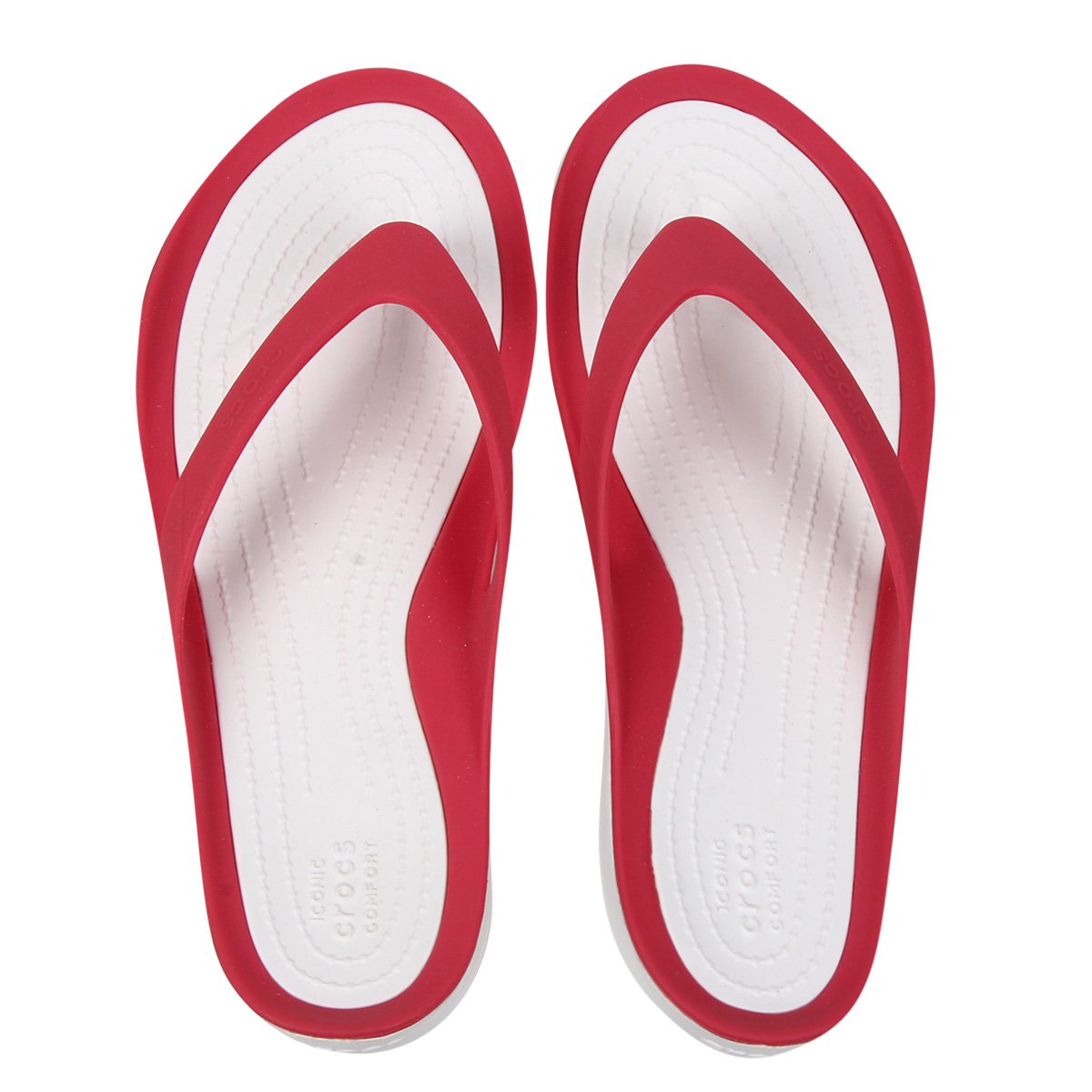 Chinelo Crocs Swiftwater Flip Feminino - Branco+Vermelho é ruim? Chinelo Crocs Swiftwater Flip Feminino - Branco+Vermelho é boa?