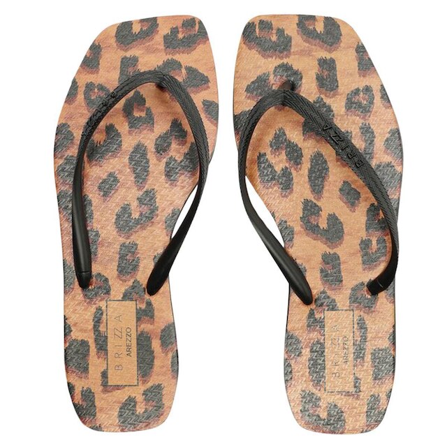Chinelo de Dedo Animal Print Square Lançamento Brizza Arezzo