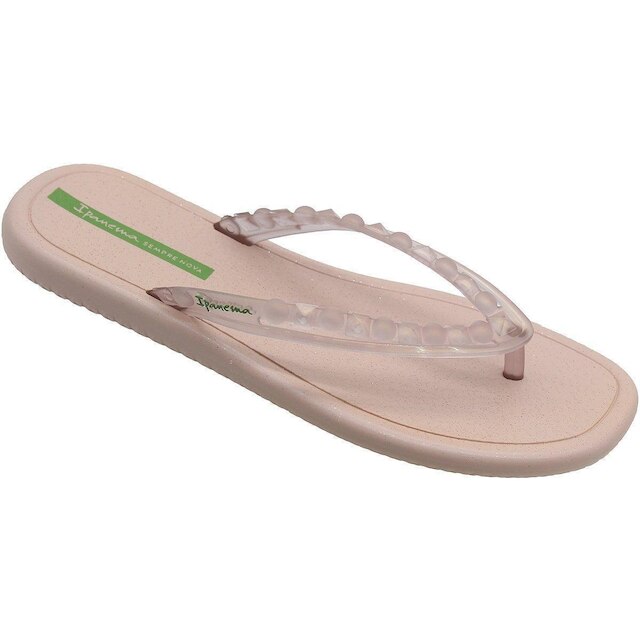 Chinelo De Dedo Ipanema Sempre Nova Tiras Com Tachas E Esferas Transparente Glitter Feminino