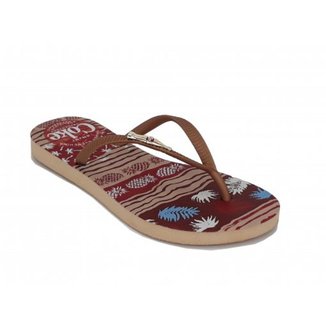 Chinelo Dedo Feminino Casual Tropical Borracha Coca Cola CC3364