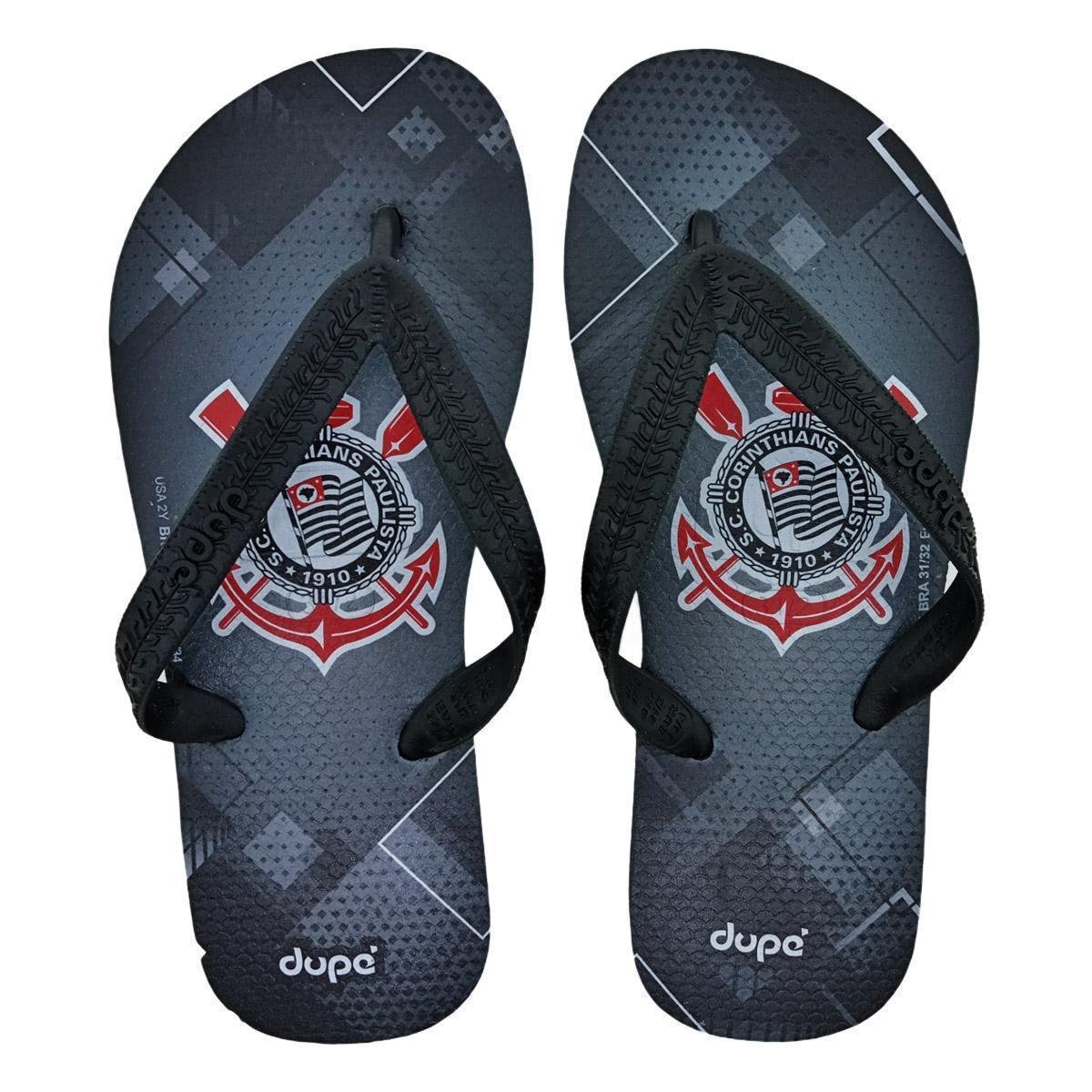 Chinelo Dupé De Dedo Kids Time Corinthians Com Escudo Do Time Borracha Unissex - Preto+Branco Menor preço em Chinelo Dupé De Dedo Kids Time Corinthians Com Escudo Do Time Borracha Unissex - Preto+Branco
