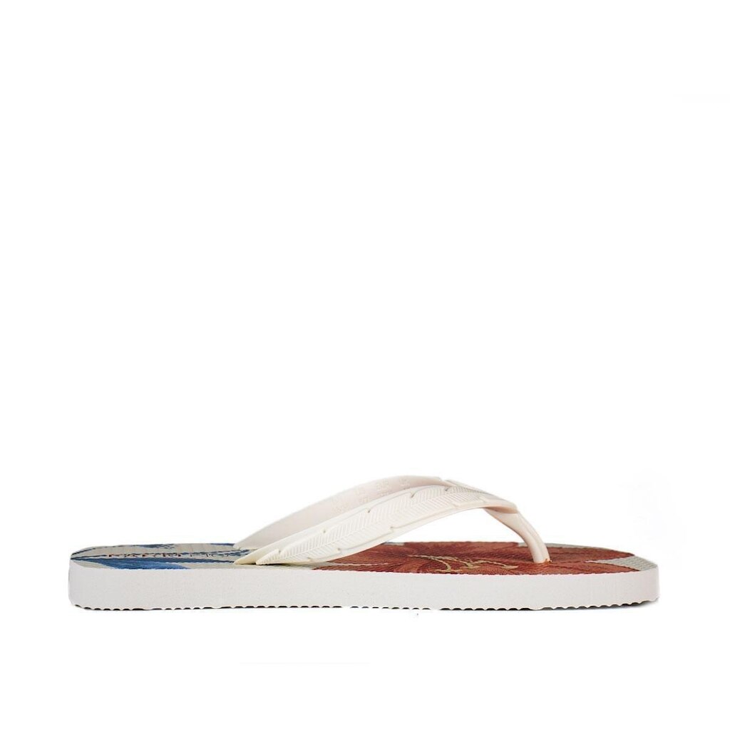 Chinelo Farm Flip Flop Jangada Print Ivory