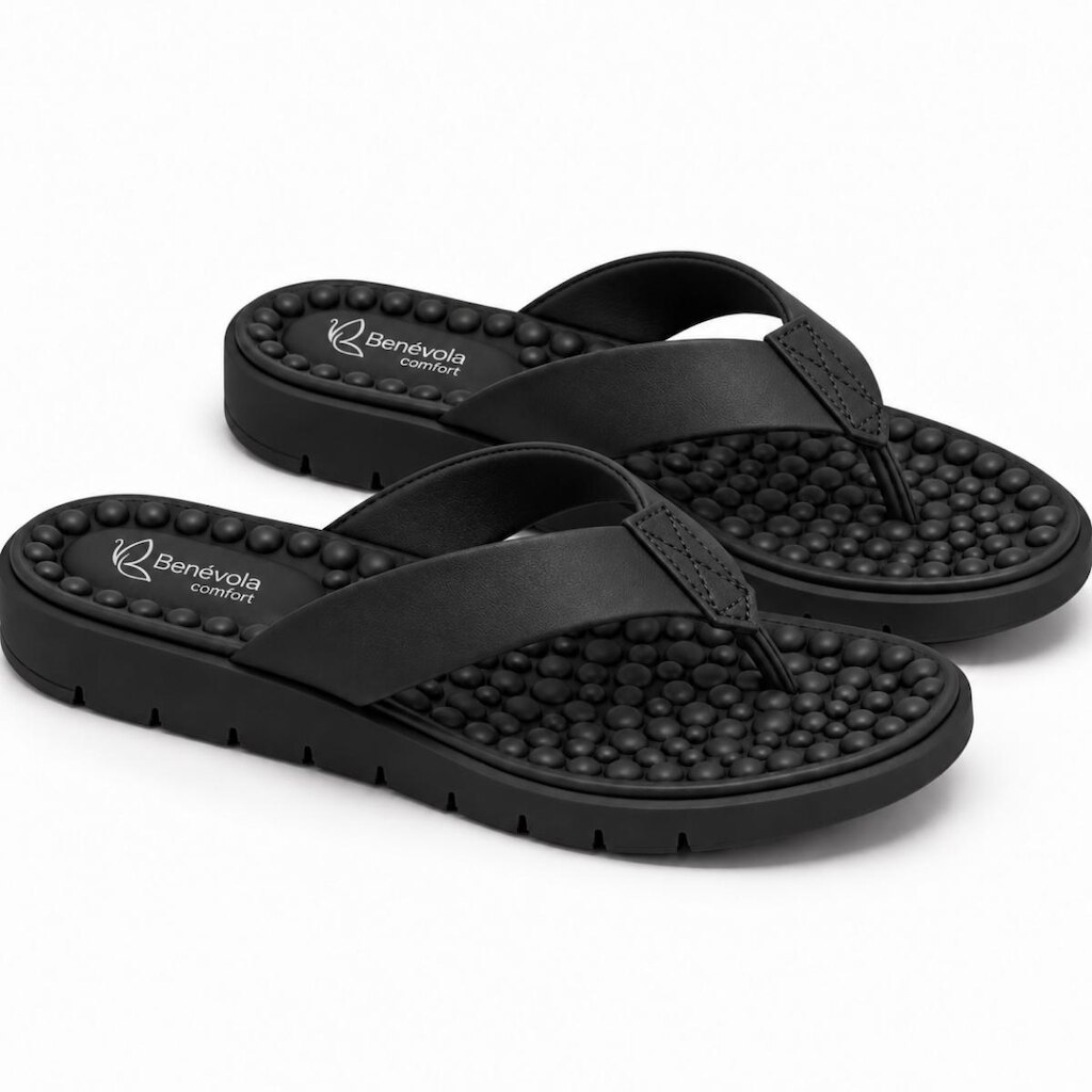 Chinelo Feminino Benévola Conforto Premium com Palmilha Macia Texturizada Solado Antiderrapante