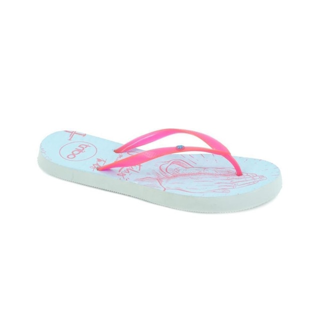 Chinelo Feminino Borracha Duas Tiras Estampado