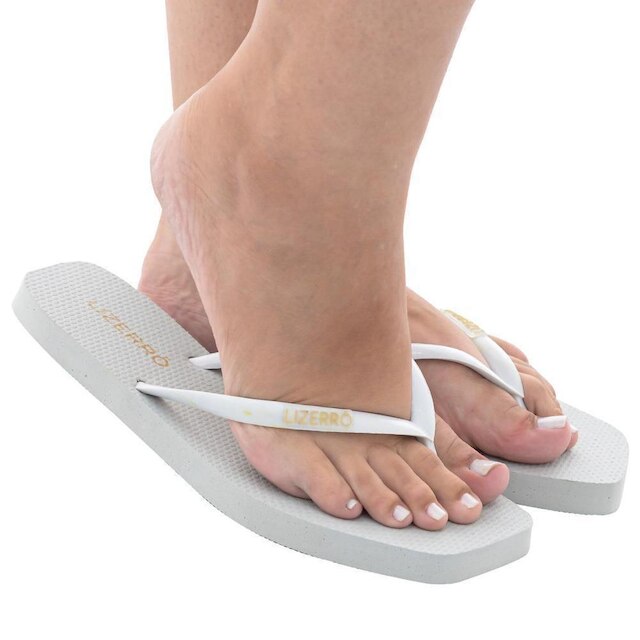 Chinelo Feminino Borracha Quadrado Tiras Dia a Dia