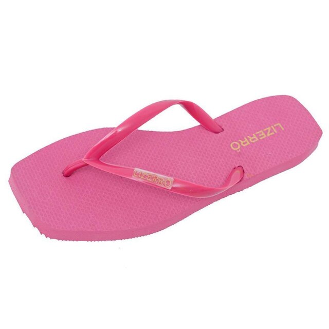 Chinelo Feminino Borracha Quadrado Tiras Dia a Dia