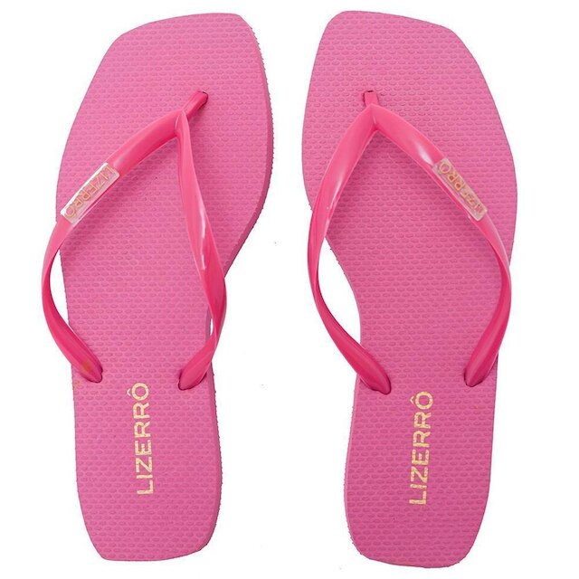 Chinelo Feminino Borracha Quadrado Tiras Dia a Dia