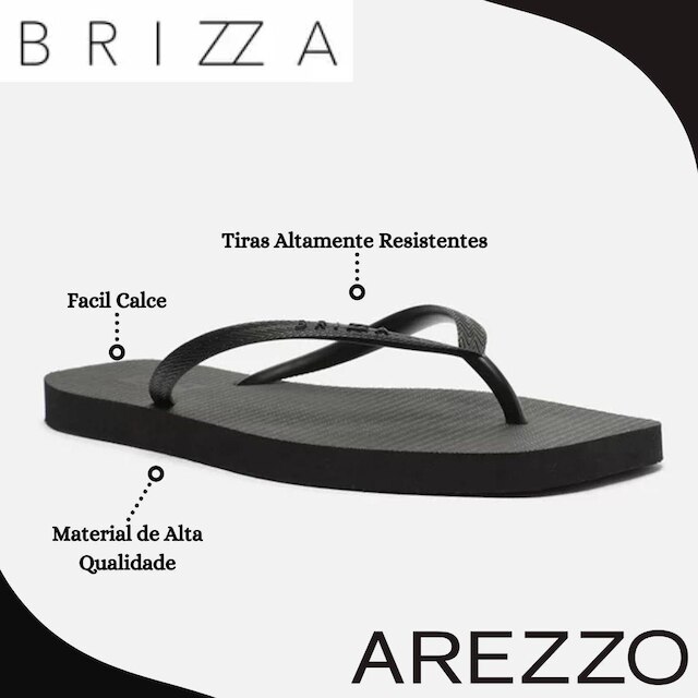 Chinelo Feminino De dedo Básico Square Brizza Arezzo