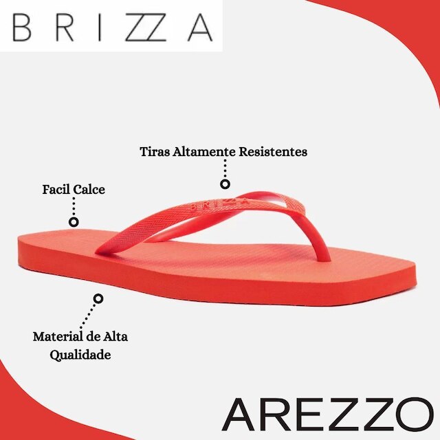 Chinelo Feminino De dedo Básico Square Brizza Arezzo