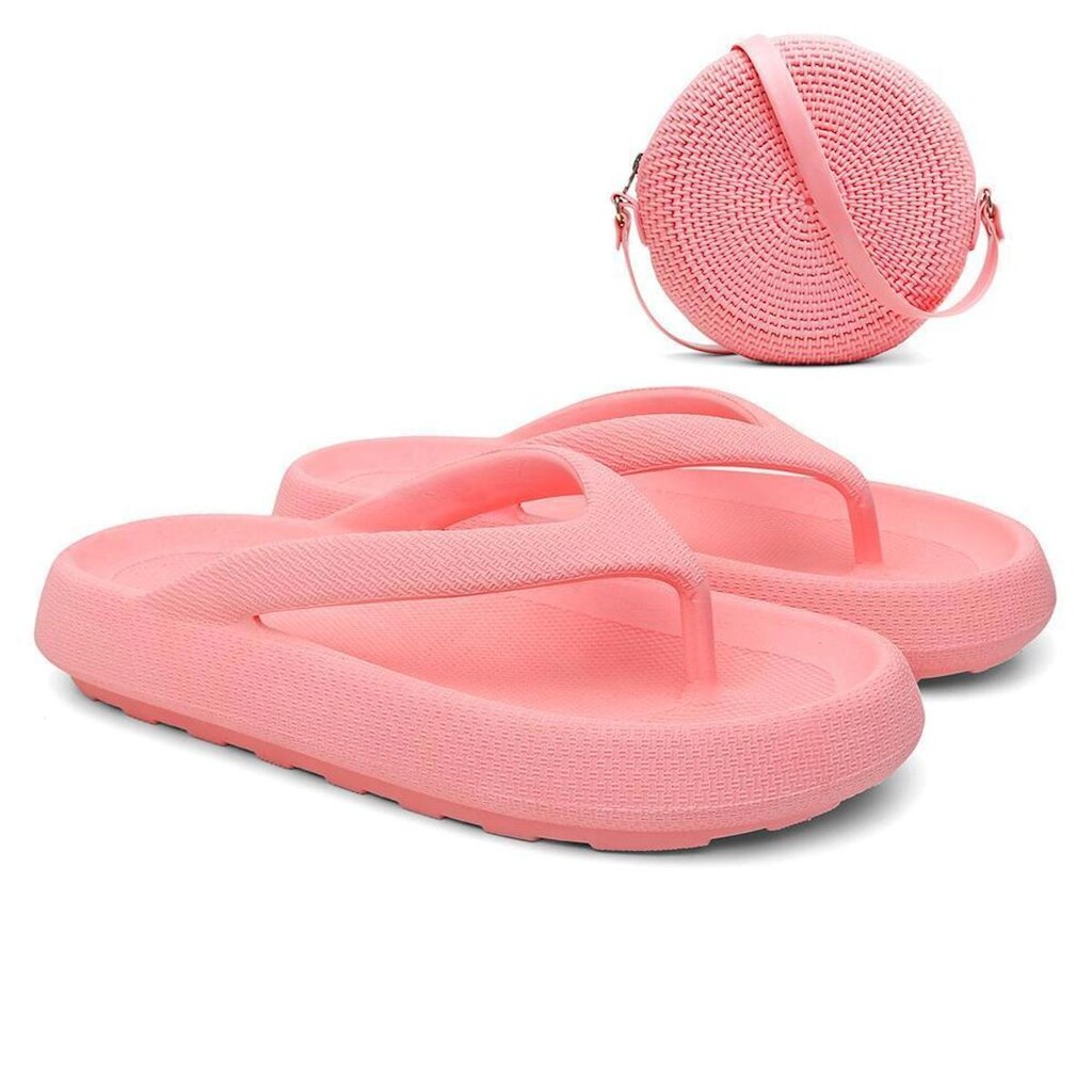 Chinelo Feminino de Dedo Casual + Bolsa Quebek Tiracolo Kit