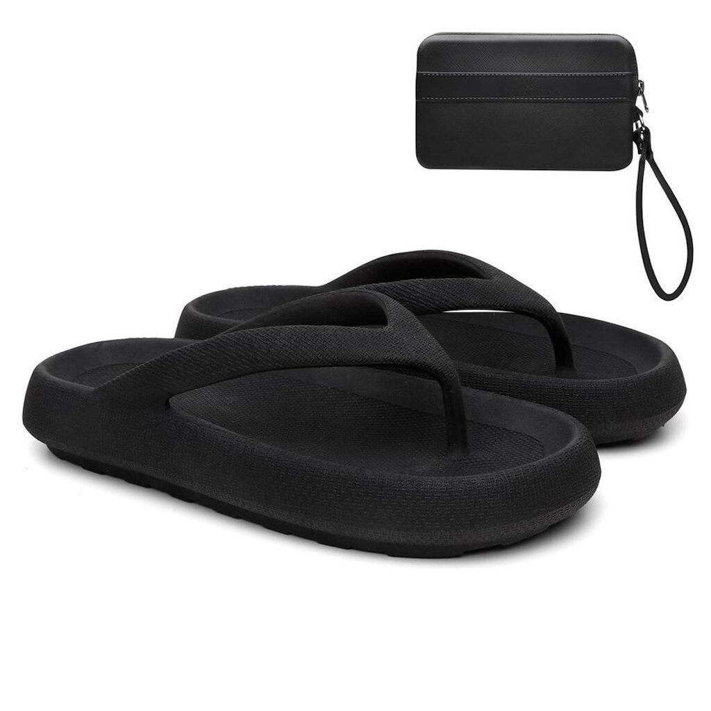 Chinelo Feminino de Dedo Verão Casual + Carteira Kit Off White 38/39