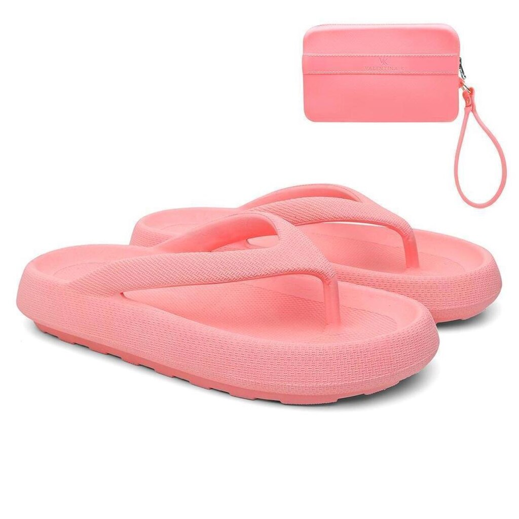 Chinelo Feminino de Dedo Verão Casual + Carteira Kit Off White 38/39