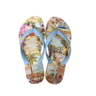 Chinelo Feminino Farm Rio Rainbow Print J1006000220011U Azul