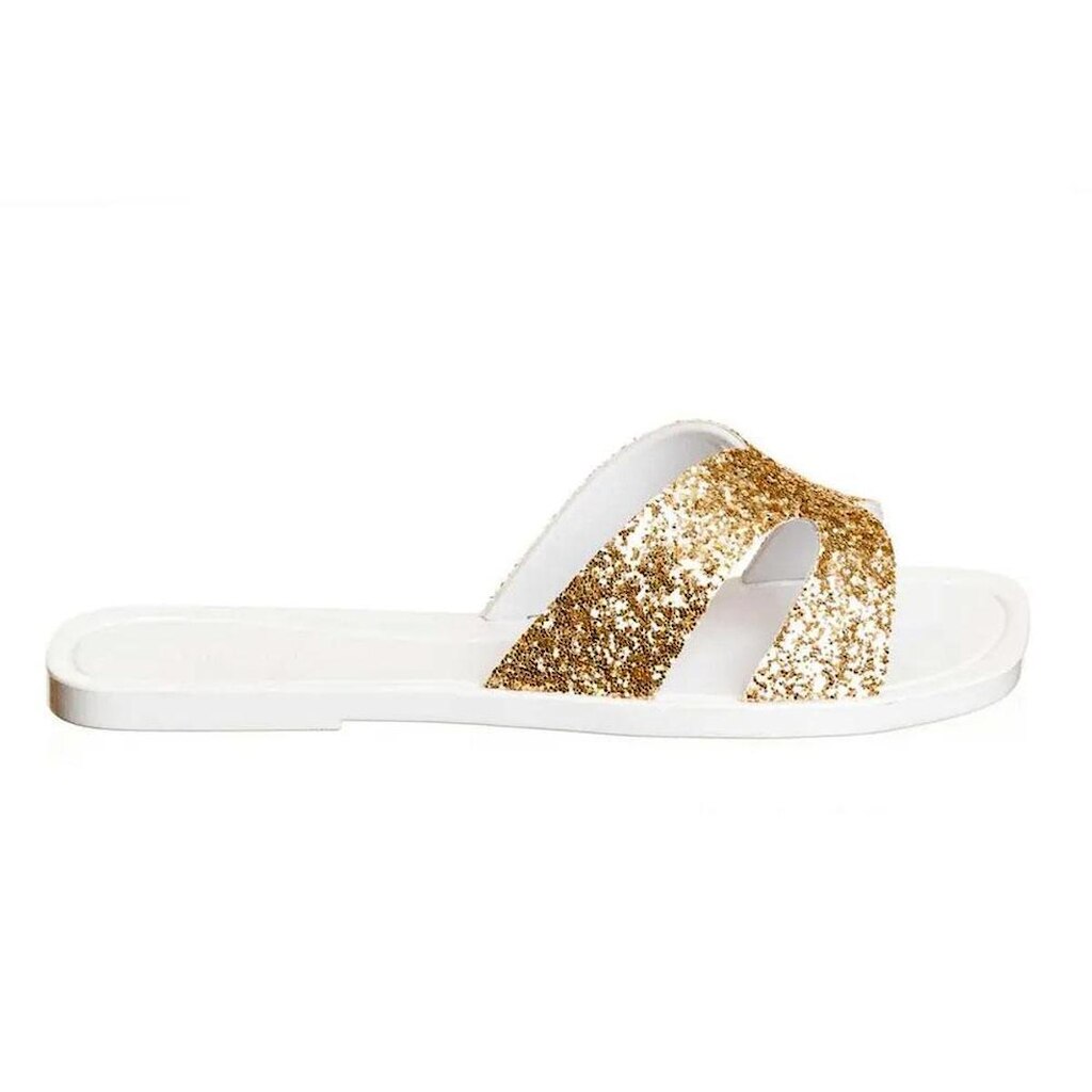Chinelo Feminino Gaya Branco Dourado Petite Jolie PJ7073