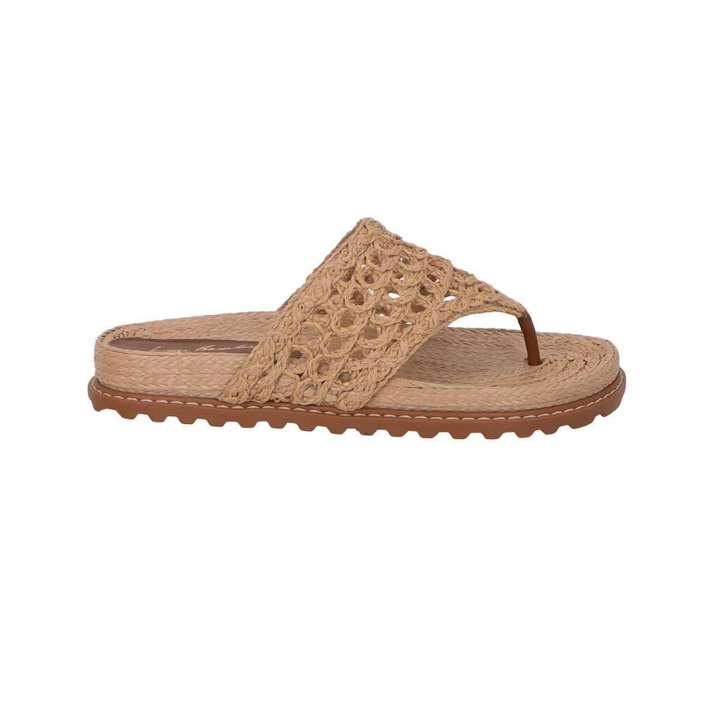 Chinelo Feminino Luiza Barcelos Papete Ráfia Bege - 1424