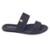 Chinelo feminino Moleca 5452.100 tiras largas tresse veneza - Preto