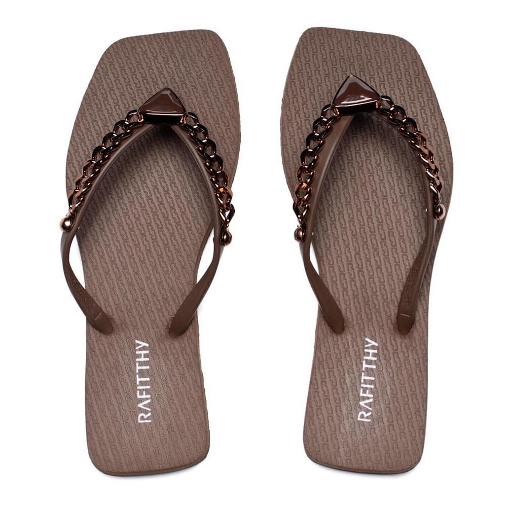 Chinelo Feminino Rafitthy Charm Marrom