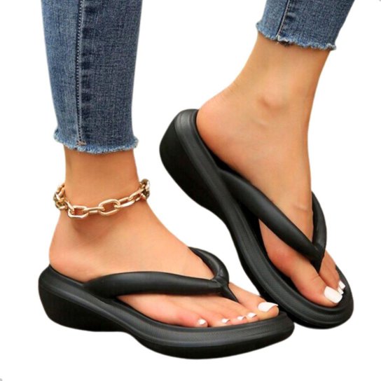 Chinelo Santa Lolla Chinelos Com Salto Anabela Chinelo Feminino