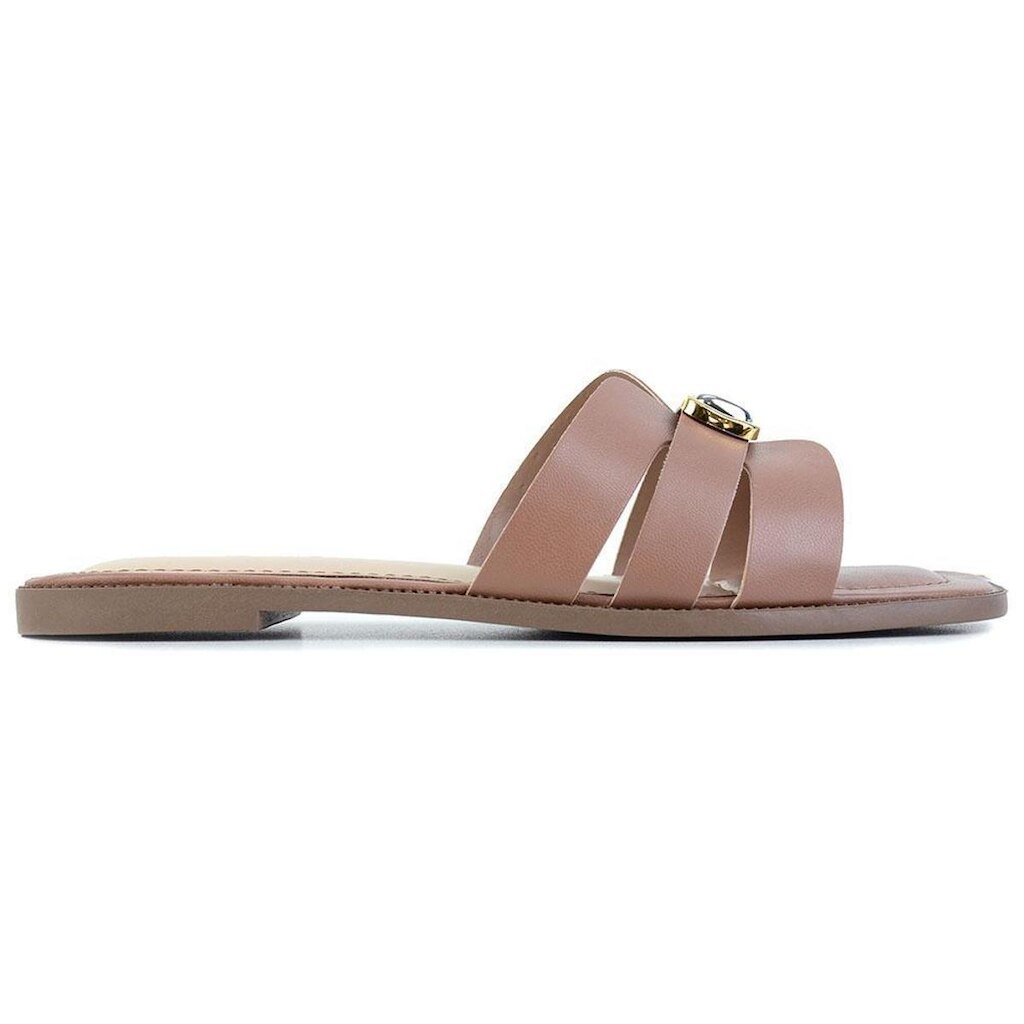 Chinelo Feminino Via Marte Rasteira Marrom 291-002-02