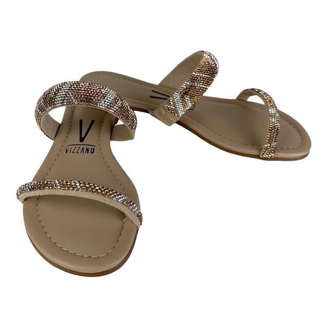 Chinelo Feminino Vizzano Rasteirinha com Brilho Conforto