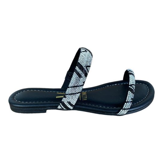 Chinelo Feminino Vizzano Rasteirinha com Brilho Conforto