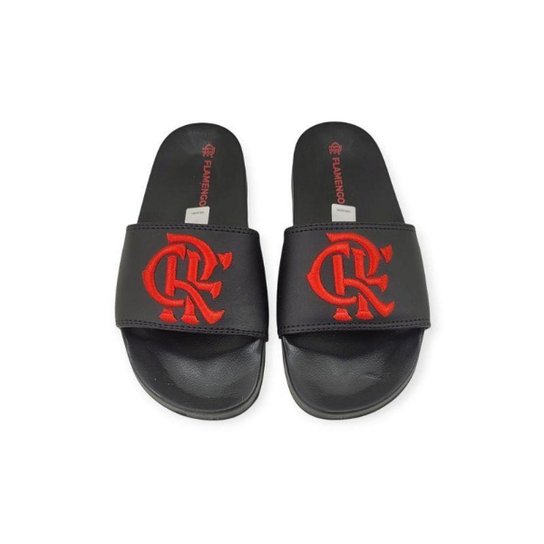 Chinelo Flamengo Slide CRF Bold Oficial Licenciado - Ref FLA0421 - Tam 33/44