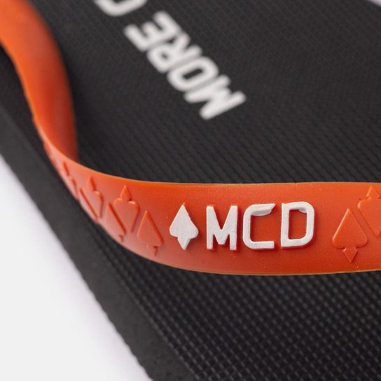 Chinelo Flip-Flop Black Orange