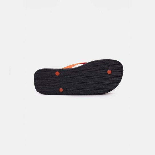 Chinelo Flip-Flop Black Orange