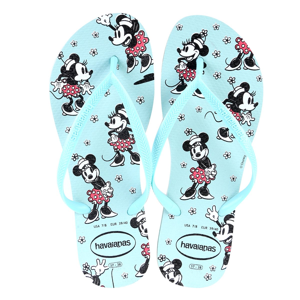 Chinelo Havaianas Disney Minnie FC Feminino - Azul Claro Menor preço em Chinelo Havaianas Disney Minnie FC Feminino - Azul Claro