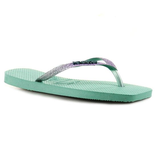 Chinelo Havaianas Feminino Slim Square Glitter Com NF