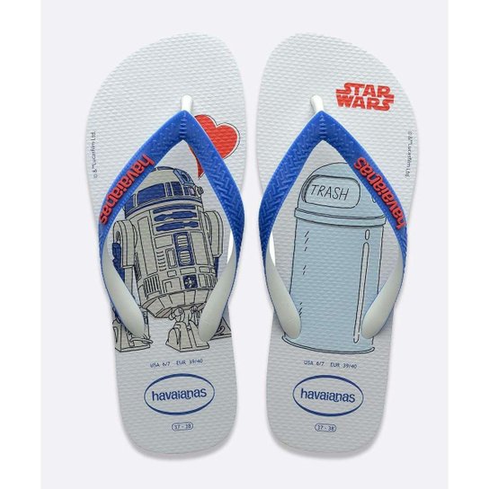 Chinelo Havaianas Feminino Star Wars - 10049922769 - Azul