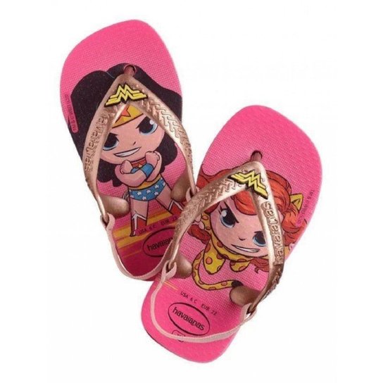 Chinelo Havaianas Infantil Menina Baby Herois Rosa Flux Zattini