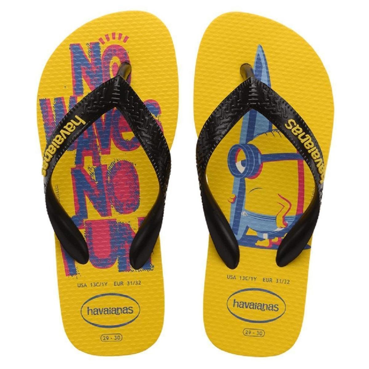 Chinelo Havaianas Minions Infantil Unissex - Amarelo Menor preço em Chinelo Havaianas Minions Infantil Unissex - Amarelo