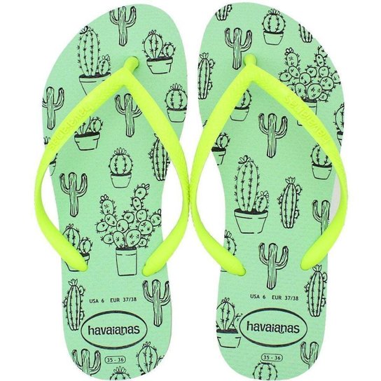Chinelo Havaianas Slim Cactus Feminino - Verde