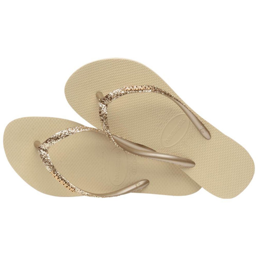 Chinelo Havaianas Slim Glitter II Feminino Areia Zattini chinelo-havaianas-slim-glitter-ii-feminino-areia-zattini
