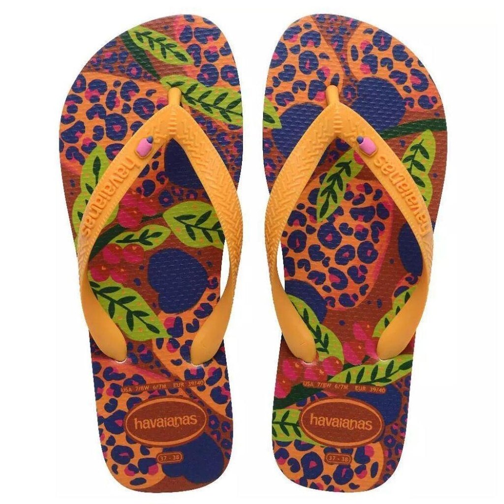 Chinelo Havaianas Tira Larga Top Caju Safari Feminino