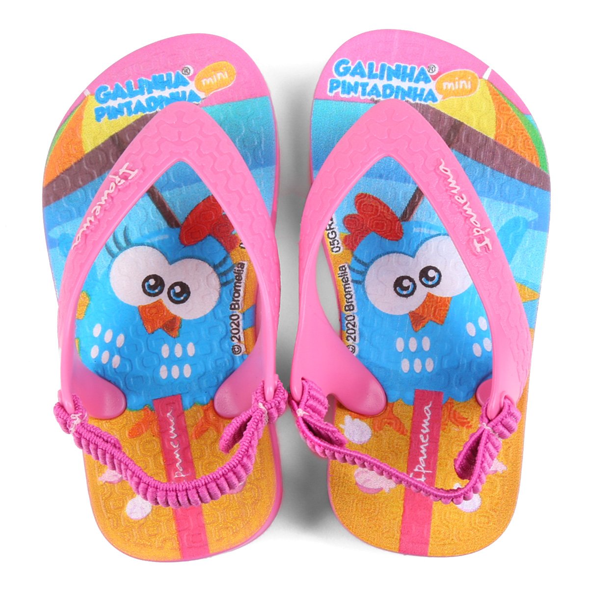 Chinelo Infantil Grendene Kids Galinha Pintadinha Baby - Rosa+Azul Menor preço em Chinelo Infantil Grendene Kids Galinha Pintadinha Baby - Rosa+Azul