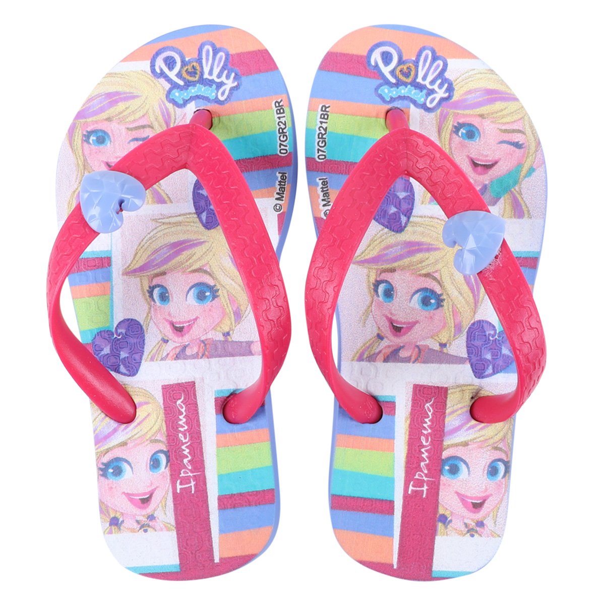 Chinelo Infantil Grendene Kids Ipanema Polly E Max Steel Feminino - Azul+Rosa Menor preço em Chinelo Infantil Grendene Kids Ipanema Polly E Max Steel Feminino - Azul+Rosa
