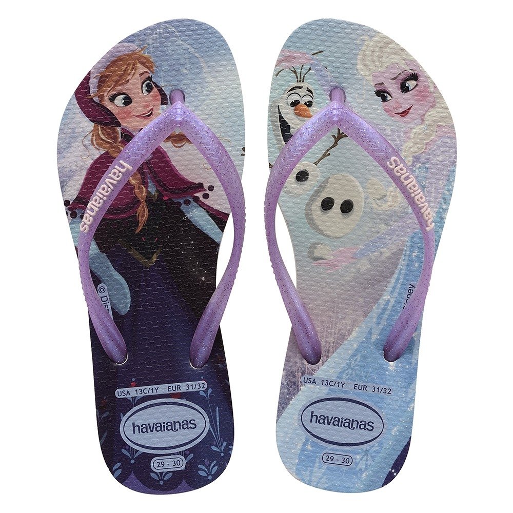 havaianas infantil frozen
