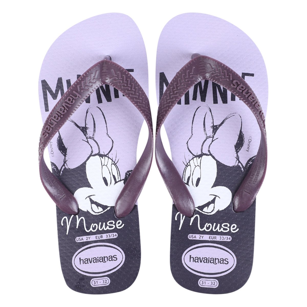 Chinelo Infantil Havaianas Top Disney - Roxo Menor preço em Chinelo Infantil Havaianas Top Disney - Roxo