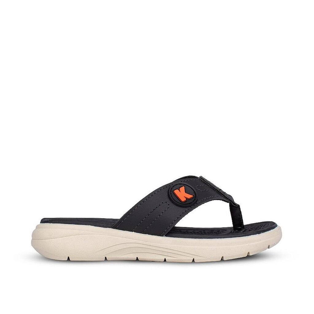 Chinelo Infantil Juvenil Menino Kidy Fly Casual Leve Confortável Anatômico Antiderrapante Preto Bege
