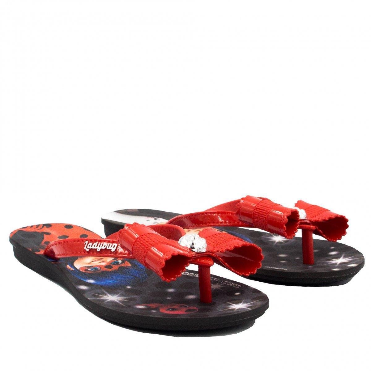 Chinelo Infantil Ladybug Laço Zattini